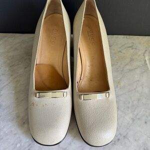 Gucci Leather Pumps, Size 10
